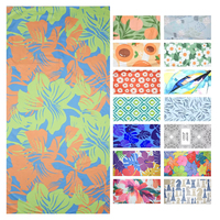 Serviette de plage gaufrée en microfibre recyclée écologique à séchage rapide, motif fantaisie, impression de logo personnalisée en usine, toutes saisons