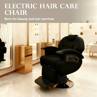 Équipement de salon de coiffure au design moderne, fauteuil de barbier électrique inclinable de luxe avec réglage de la hauteur pour les soins capillaires