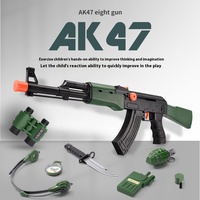 Inertie de sous-machine AK47 pour pistolet jouet pour enfants Boîte cadeau de tir amusante pour jeu de rôle en plastique
