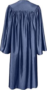 Service OEM – Ensemble de toge de graduation personnalisée en tricot brillant 100 % polyester avec toque noire et pompon pour l'école primaire, le collège et l'université - Product Image 2