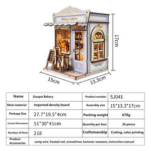 Kit de maison miniature à construire soi-même - Jouets miniatures détaillés, ensemble de maison de poupée pour l'artisanat créatif et l'exposition - Product Image 3