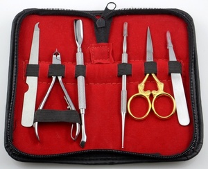 Ensemble de lime à ongles pour manucure et pédicure de 6 pièces Pince à cuticules Nettoyeur d'ongles Outil de pointage pour ongles Ciseaux à cuticules Pince à épiler - Product Image 2