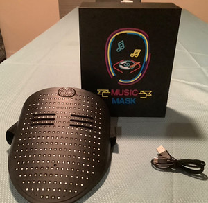 Maschera LED Ricaricabile USB con Effetto Musicale e Sensore di Movimento, Maschera LED Luminosa per Halloween per Bambini/Adulti per Feste in Costume - Product Image 4