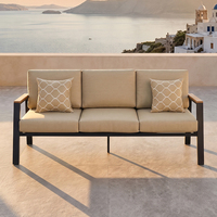 Livraison Gratuite - Ensemble de 4 Chaises et Canapé de Jardin Extérieur - Moderne, Pliable, Imperméable, Confortable - Pour Balcon, Patio, Salon, Parc