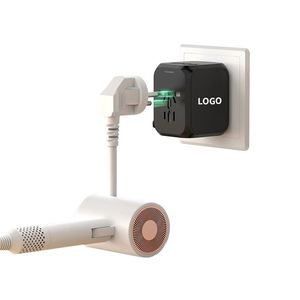 Personalized Travel <b>Adapter</b> Custom Logo Universal 5 in 1 International Travel Power Adaptor with Type <b>C</b> - Product Image 3