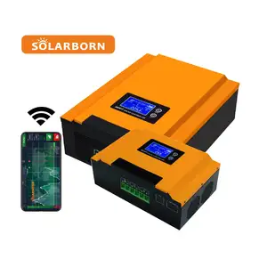 سولاربورن أفضل مصنع 20a 30a 80a 60 أمبير led 24 فولت 48 فولت سعر تهمة الرياح mppt 12 فولت شاحن بالطاقة الشمسية وحدات تحكم للطاقة الشمسية