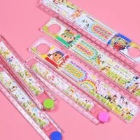 Règle pliable multifonctionnelle en plastique de 30 cm pour apprendre la papeterie