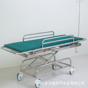 Camilla de Elevación de Acero Inoxidable 1950x600mm con Altura Ajustable y Soporte para Suero, Uso Hospitalario - Product Image 1