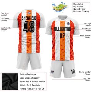 <b>Long</b> Sleeve Stripe Soccer or Jersey Set Football Uniform Breathable Performance Sportswear <b>Match</b> Training Kit Sportwear - Product Image 4