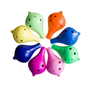 โอคาริน่าพลาสติกทรงหยดน้ำ 6 รู น้ำหนักเบา ทนต่อแรงกระแทก สำหรับเด็กเล่น - Product Image 1