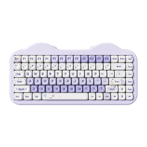 YUNZII C75 <span class=keywords><strong>clavier</strong></span> mécanique sans fil 75% joint en Silicone montage remplaçable à chaud rvb rétro-éclairé mignon chat <span class=keywords><strong>clavier</strong></span> de jeu sur le thème - Product Image 4