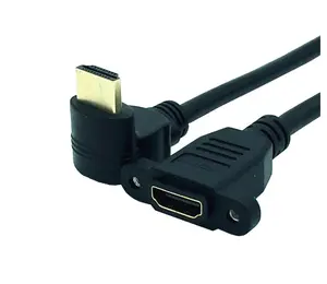4K * 2K 60HZ HDMI 2,0 A Female к HDMI v2.0 вверх и вниз и влево и вправо Угловой 90 градусов мужской HD Удлинительный кабель HDMI 2,0 v Угловой кабель