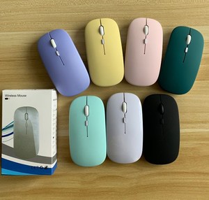 Souris de jeu sans fil BT avec rétroéclairage RVB ultra-mince alimentée par batterie pour iPad, tablettes et ordinateurs portables Windows et Android - Product Image 6