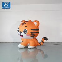 Modelo de Tigre Inflable Gigante Personalizado, Mascota Animal Inflable para Decoración de Eventos al Aire Libre y Publicidad