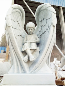 Scultura Professionale di Angelo in <span class=keywords><strong>Marmo</strong></span>, <span class=keywords><strong>Statue</strong></span> di Cherubini Intagliate - Product Image 2