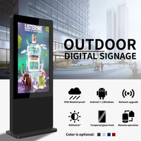 Freistehender 55 Zoll 2K Outdoor 3500cd/m² Werbe-Touchscreen-Totem Wasserdicht IP65 LCD Digital Signage und Display