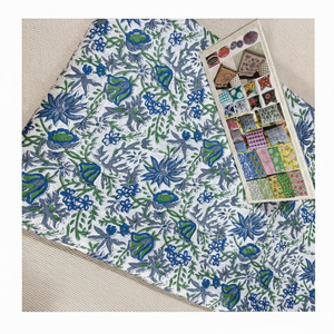 Venta al por mayor de tela de algodón puro fabricante indio ligero ecológico personalizado para niñas niños camisas vestidos faldas fabricación - Product Image 1