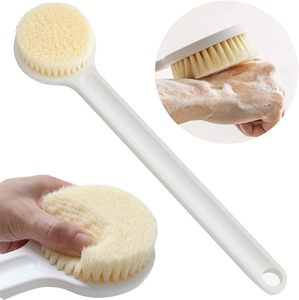 Two-sided PP Bath Body <b>Shower</b> Cleaning Tool Eco-Friendly Scrub <b>Brush</b> With Long Handle Soft Bristles Car Wash Baby Care - Product Image 1