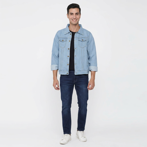 Veste en jean de style High Street sur mesure 100% coton nouvelle conception artisanale de mode pour l'hiver - Product Image 1