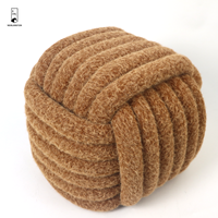 Vente en gros de meubles de chambre à coucher en polyester doux tissé en corde d'alpaga pour l'habillage de luxe repose-pieds pouf tabouret de canapé
