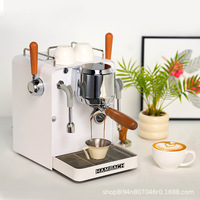 Machine à café expresso électrique en acier inoxydable 7106 Système d'infusion portable avec système d'eau chaude pour usage domestique et hôtelier