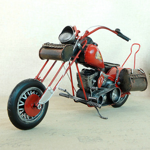 Wowei Vintage 3D logam besi tempa model sepeda motor dekorasi rumah ornamen cetakan huruf kerajinan logam elegan Cetak - Product Image 2
