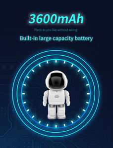 Robot interkom dua arah, deteksi gerakan 1080P baterai 3600mAh kamera WiFi penglihatan malam jernih - Product Image 4