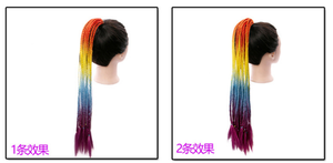 Coletas sintéticas de colores, 60cm, 50g, 12 hebras por paquete, trenzadas con anillo de ganchillo, sintético trenzado Jumbo - Product Image 6