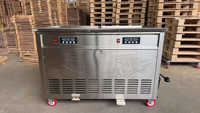 Offre Spéciale : Machine à Glace à Rouleaux Commerciale 1800W à Double Plaque, Intelligente, pour Yogourts et Desserts – Modèle HJ-A66