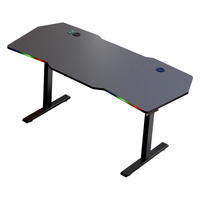 Bureau debout électrique extensible en métal Aor Esports avec LED et surface en bois, modèle GTX-3 pour les joueurs - Vente flash