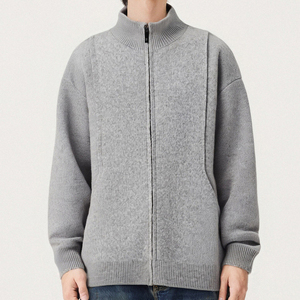 <span class=keywords><strong>Cardigan</strong></span> da Uomo con Colletto a Risvolto Segmentato, Stile <span class=keywords><strong>Cardigan</strong></span> con <span class=keywords><strong>Cerniera</strong></span> Strutturata - Product Image 6