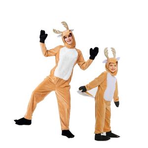 Ecowalson Unisex adulto niño Navidad Reno disfraz niña Mujer con capucha acogedor ciervo disfraz Cosplay pijamas de dibujos animados - Product Image 1