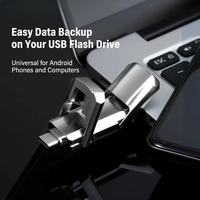 Flash Drive USB SSD Metal Baru Dual-Interface Tipe-C Kapasitas Tinggi 32GB Kecepatan Tinggi 1TB/2TB untuk Ponsel & Komputer