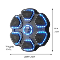 Cible de frappe murale intelligente avec Bluetooth, coussin en PU, batterie 2000 mAh longue autonomie, machine de boxe musicale pour fitness familial