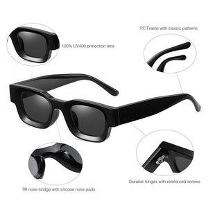 แว่นกันแดดทรงสี่เหลี่ยมแบบกำหนดเองสำหรับผู้ชาย แบรนด์ดีไซน์เนอร์ แว่นกันแดดสไตล์พังก์ โพลาไรซ์ - Product Image 3