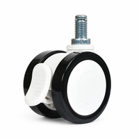 Roulettes universelles VIMA Medical en PVC de 3 pouces avec frein pivotant, tige de 11*22 mm, capacité de charge de 70 kg pour les roulettes de lits médicaux