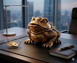 Figura de Rana de Tres Patas de Latón Fundido en Caliente, Bañada en Oro, Personalizable, Directo de Fábrica, Feng Shui, Rana de <span class=keywords><strong>la</strong></span> Fortuna Premium - Product Image 3