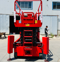 Plateforme élévatrice à ciseaux électrique robuste, automotrice, pour travaux de construction