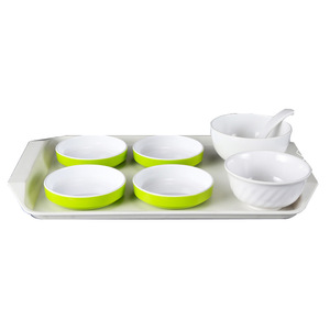 Tazones pequeños de melamina para autoservicio en cafeterías escolares, platos para servir comida rápida en restaurantes, bandejas, juegos de platos pequeños. - Product Image 1