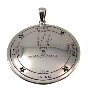 Círculo de acero inoxidable 316l para la consagración de las estrellas colgante hecho a mano sello de Salomón amuleto talismán celestial - Product Image 1