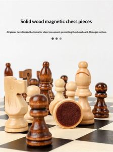 Large Size International <b>Chess</b> <b>Set</b> Thickened <b>Wooden</b> Chessboard <b>Chess</b> Pieces for Elderly Players Gathering Strategy Games - Product Image 2