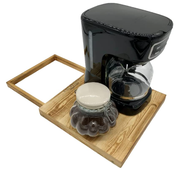 Kitchen Counter top Wooden Caddy Slider Tray  Solid Wood  Mixer Mat Slider Tray