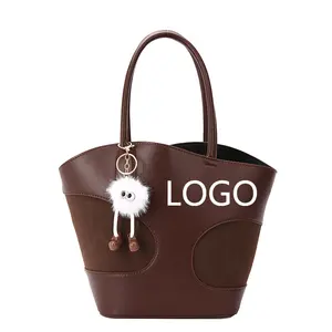 XIYIMU tasarımcı çantası özel çanta hakiki deri büyük kapasiteli yüksek değer kadın damalı omuzdan askili çanta vintage degrade denim