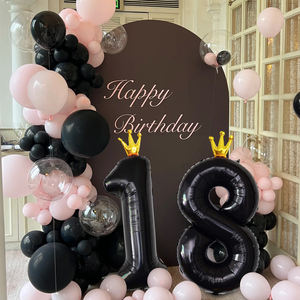 Globo Digital de 40 Pulgadas con Forma de Corona, Rosa, Azul, Negro, de Aluminio, Números del 0 al 9, para Fiestas, Bodas, Festivales, Graduaciones, Regreso a Clases, Halloween - Product Image 2