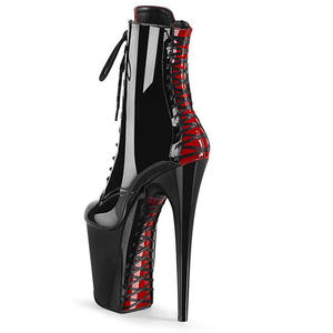 Botas de Tacón de Aguja de 20 cm <span class=keywords><strong>para</strong></span> Baile en Barra, Cenas, con Tiras Cruzadas en el Tobillo, <span class=keywords><strong>Botines</strong></span> de 8 Pulgadas <span class=keywords><strong>para</strong></span> <span class=keywords><strong>Vestidos</strong></span> de Fiesta, Zapatos Exóticos - Product Image 4