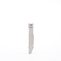 Couteau pliant utilitaire de camping en titane gris argenté, léger, durable, moderne, pour la vaisselle de plein air, logo personnalisable, sablé