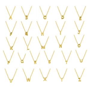 ROXI Collier Pendentif Lettre Initiale Alphabet A à Z en Argent Sterling 925 Plaqué Or 18K - Product Image 2