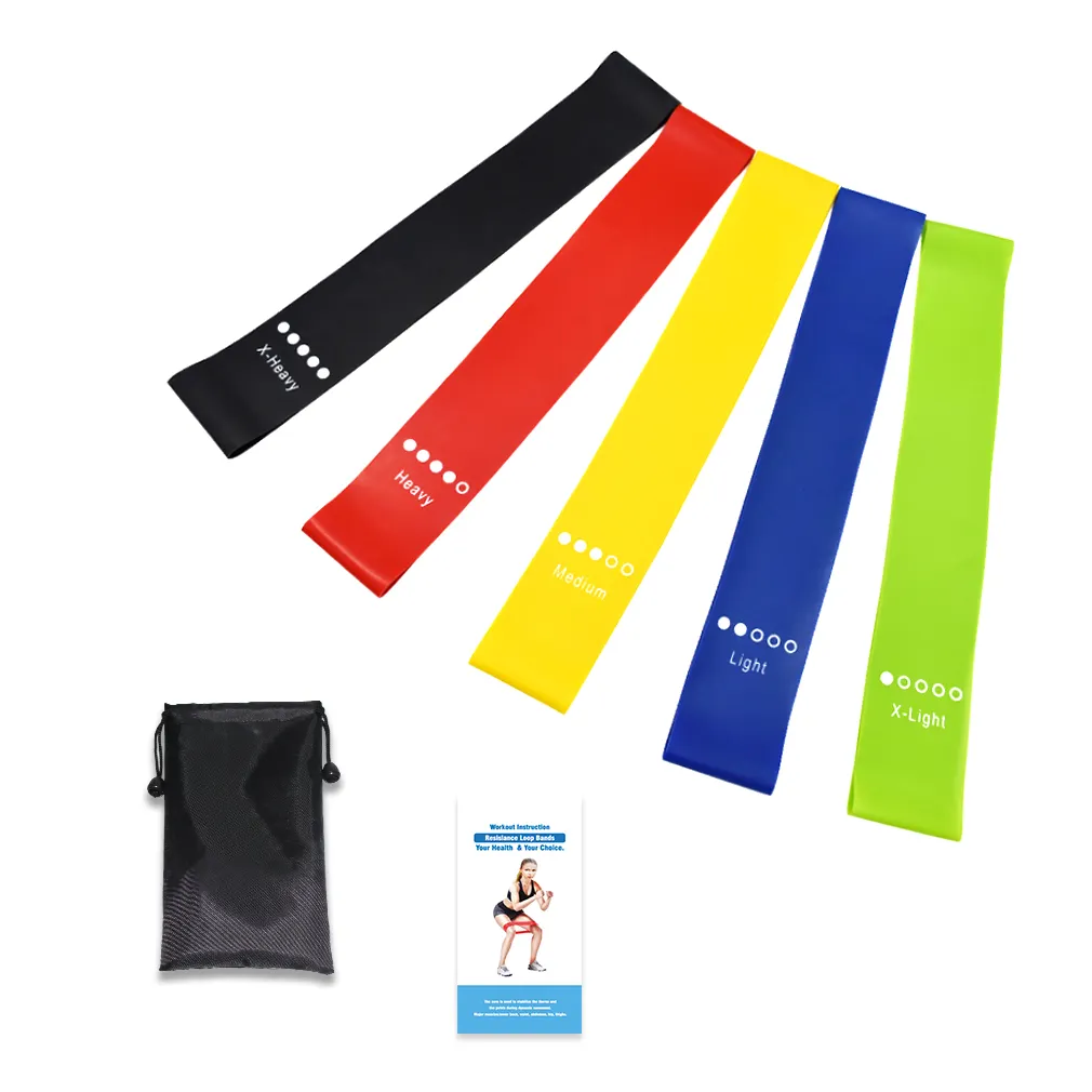 New product mini yoga hip exercise bands Elastic Fitness Beautiful Buttocks latex resistance bands set