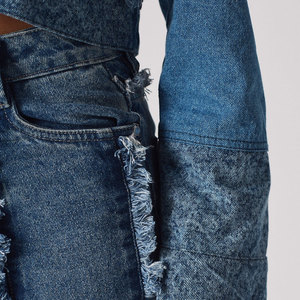 New Fashionable Lightweight <b>Women</b> Jeans Tracksuit Eco-Friendly Long Sleeves <b>Jackets</b> Custom Logo Tracksuit for <b>Women</b> - Product Image 4