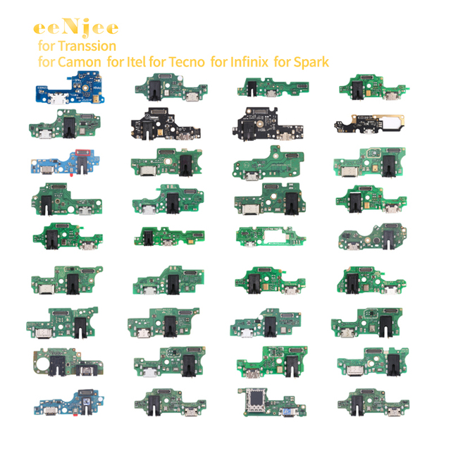 Co-py with IC for Transsion for Camon for Itel for Tecno for Infinix for Spark Mainboard Flex Cable USB Charging Port